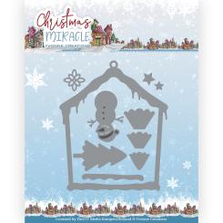 Stanzschablone - Yvonne Creations - Christmas Miracle - Schneemann Haus 