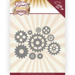 Stanzschablone - Yvonne Creations - Good old day's - Zahnräder 