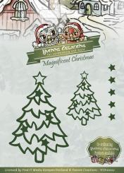 Stanzschablone - Yvonne Creations - Herrliche Weihnachten - Weihnachtsstern Baum 