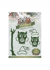 Stanzschablone - Yvonne Creations - Magnificent Christmas - Weihnachten Eulen 