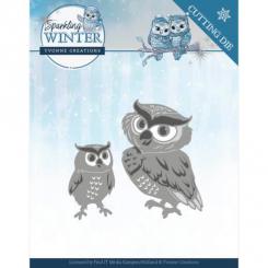 Stanzschablone - Yvonne Creations - Sparkling Winter - Winter Eule 