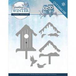 Stanzschablone - Yvonne Creations - Sparkling Winter - Winter Vogelhaus 