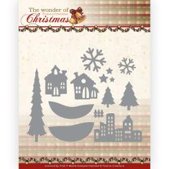 Stanzschablone - Yvonne Creations - The Wonder of Christmas - Weihnachts Landschaft 