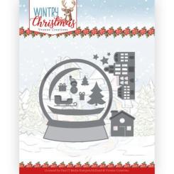 Stanzschablone - Yvonne Creations - Wintry Christmas - Schneemann in Schneekugel 