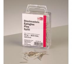 Stecknadeln vernickelt LANG 18mm für Pailletten ca.50g 