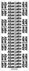 Stickerbogen Alles Liebe 100 x 230mm 