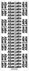 Stickerbogen Alles Liebe 100 x 230mm Gold Gold