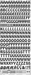 Stickerbogen Alphabet / Buchstaben 100x230mm 