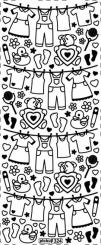 Stickerbogen Babykleidung 100x230mm 