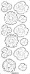 Stickerbogen Blumen 100 x 230mm 