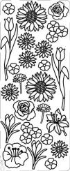 Stickerbogen Blumen 100x230mm 
