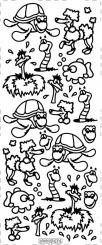 Stickerbogen Crazy animals 100 x 230mm 