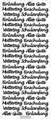 Stickerbogen Einladung, Alles Gute 100 x 230mm 