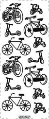 Stickerbogen Fahrrad, Roller, Dreirad... 100x230mm Gold Gold
