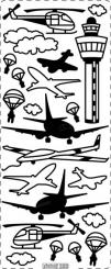 Stickerbogen Flugzeuge 100x230mm 