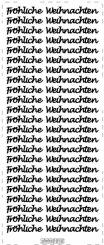 Stickerbogen Fröhliche Weihnachten 100 x 230mm Silber Silber