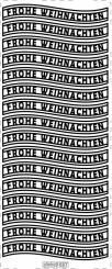 Stickerbogen Frohe Weihnachten 100 x 230mm Silber Silber