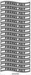 Stickerbogen Frohes Fest 100 x 230mm Gold Gold