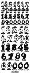 Stickerbogen Fun Zahlen 100x230mm 