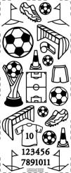 Stickerbogen Fussball 100x230mm Gold Gold