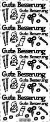 Stickerbogen Gute Besserung 100x230mm 
