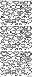 Stickerbogen Herzen 100x230mm 