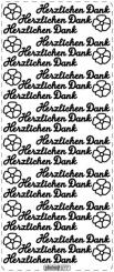 Stickerbogen Herzlichen Dank 100x230mm 