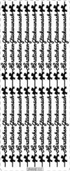 Stickerbogen Herzlichen Glückwunsch Borte 100x230mm Silber Silber