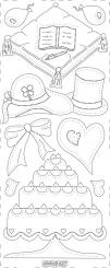 Stickerbogen Hochzeit 100 x 230mm 