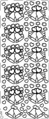 Stickerbogen Hochzeitsglocken 100x230mm 