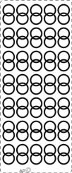 Stickerbogen Hochzeitsringe 100x230mm 