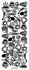 Stickerbogen Kaffee und Tee 100 x 230mm 