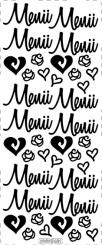 Stickerbogen Menü 100 x 230mm 