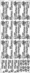Stickerbogen Menü 100x230mm 