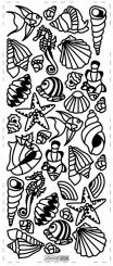 Stickerbogen Muscheln 100 x 230mm 