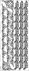 Stickerbogen Ornament Bordüren 100x230mm 