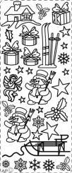 Stickerbogen Schneemann-Winter 100x230mm 