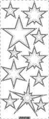 Stickerbogen Sterne 100 x 230mm 