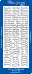 Stickerbogen Text DE: Assorted 1 100x230mm 