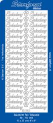 Stickerbogen Text DE: Einladung 1 100x230mm Gold Gold