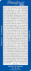 Stickerbogen Text DE: Geburt assorted 100x230mm 