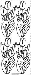 Stickerbogen Tulpen 100 x 230mm 
