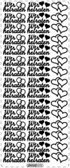 Stickerbogen Wir heiraten 100x230mm 