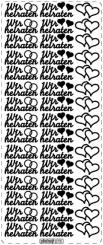 Stickerbogen Wir heiraten 100x230mm Gold Gold