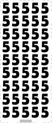 Stickerbogen Zahl 5 100 x 230mm 