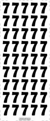 Stickerbogen Zahl 7 100 x 230mm Gold Gold