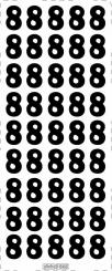 Stickerbogen Zahl 8 100 x 230mm 