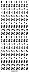 Stickerbogen Zahlen Gothic 100x230mm 