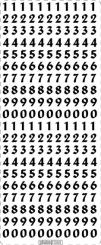 Stickerbogen Zahlen Gothic 100x230mm Silber Silber