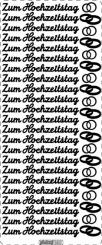 Stickerbogen Zum Hochzeitstag 100x230mm 